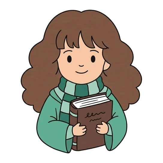 Hermione Granger, drawn as a line-art portrait