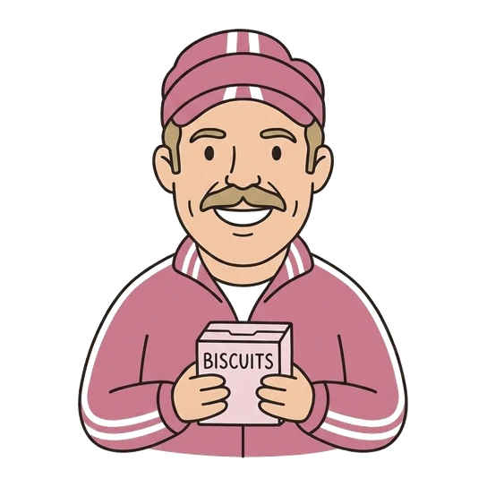 Ted Lasso, drawn as a line-art portrait