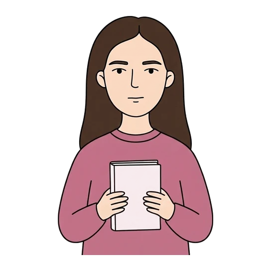 Sally Rooney, drawn as a line-art portrait